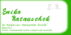 eniko matauschek business card